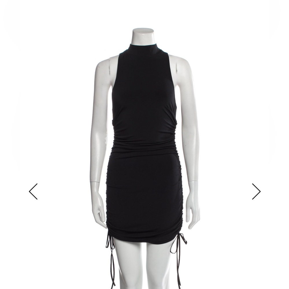 LIKELY Mock Neck Mini Black Dress